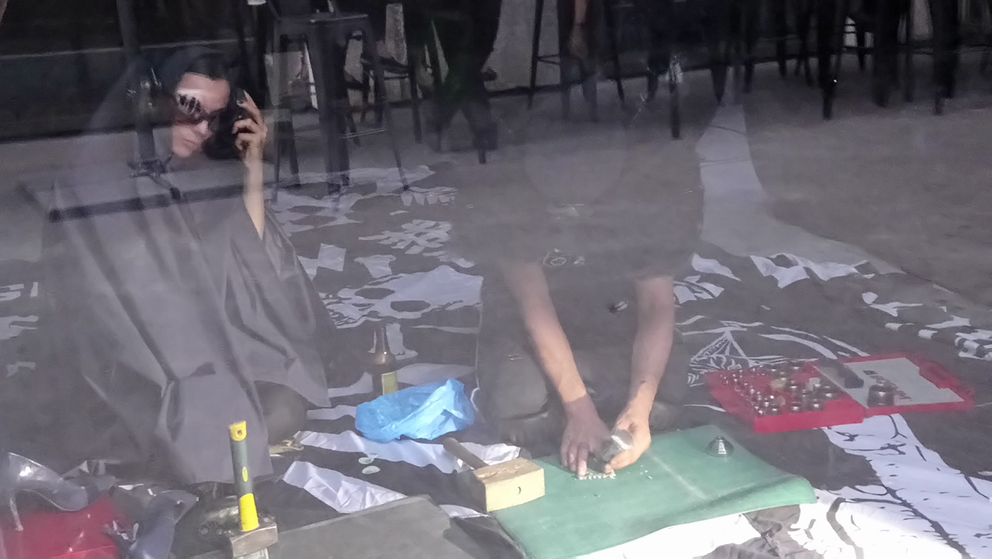 UNION TMF 24/7 – LES POINÇONNEURS, live money perforation action, Halle Nord, Geneva, 2018